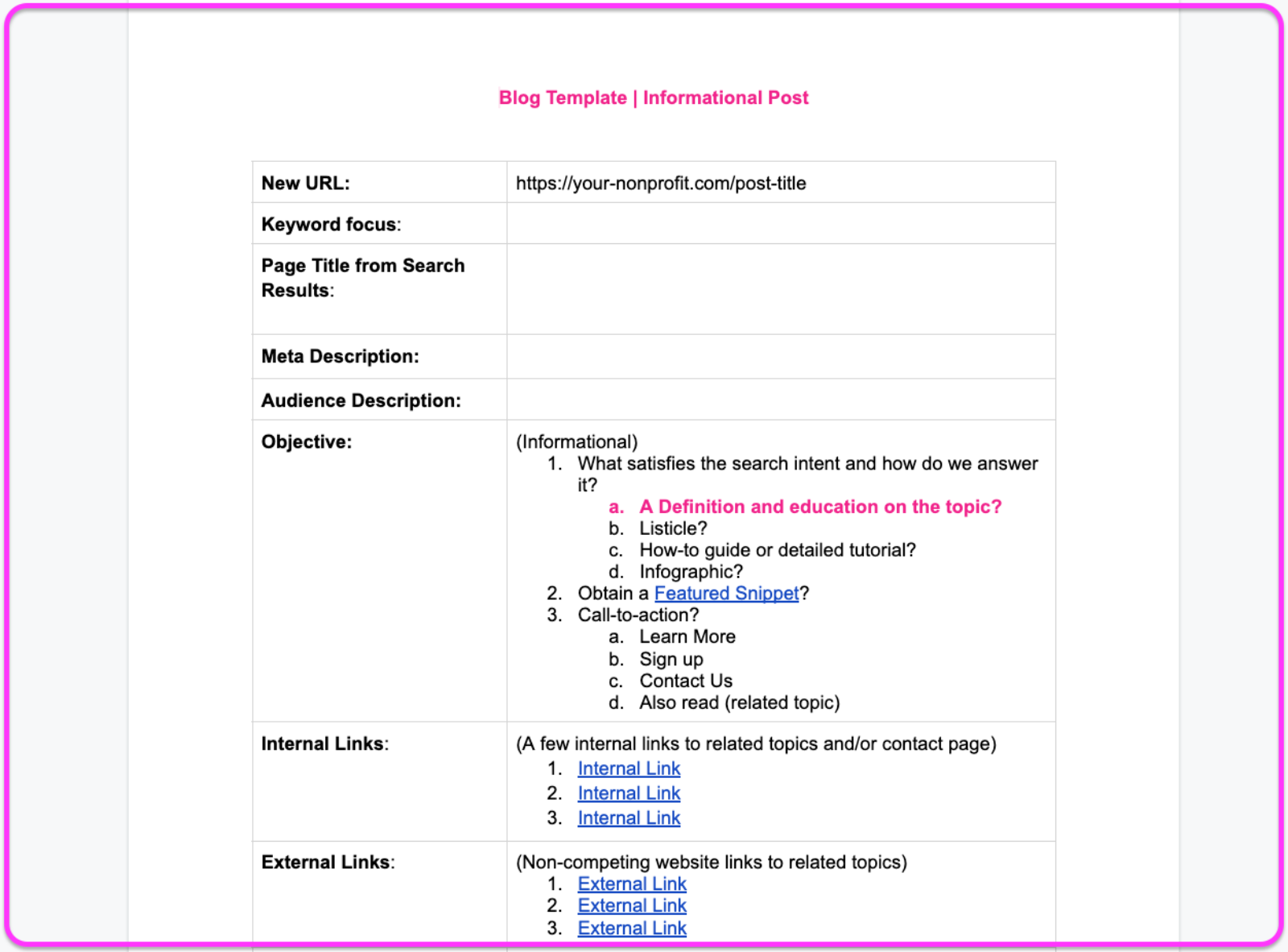 blog template